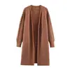 Para Comércio Exterior Transfronteiriço Europeu e Americano Roupas Femininas Aliexpress Mais Vendidas Outono Solto Versátil Strass Multicor Cardigan de Tricô
