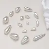 Cuentas de Medio Agujero, Cuentas de Gota de Agua, Perlas de Imitación, Cuentas Sueltas de Colores Brillantes, Accesorios para Joyería DIY, Pendientes, Colgantes para Ropa, Cuentas de ABS