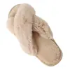Pantuflas de felpa con tiras cruzadas de invierno para comercio exterior, pantuflas peludas cálidas de interior extragrandes para mujer, estilos altos y bajos, pelo sintético de conejo