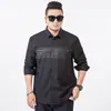 Camisa Casual de Manga Larga para Primavera y Otoño para Hombre Tallas Grandes Extra Grande 300 Jin Gordo Negocios Holgada Camisa Básica