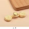 Hengmeihe Botón de Placa Cheongsam Metal Cuentas de Jade Placa Botón de Incienso Estilo Chino Dinastía Han Tejido a Mano Accesorios de Botones Decorativos