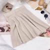 2024 Outono e Inverno Nova Moda Solta Cintura Alta Slim A-line Grande Saia Swing Saia Curta Feminina Estilo Coreano Saia Curta de Malha para Mulheres