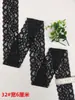 No. 93 Accesorios de Ropa DIY en Borgoña, Café, Gris, Azul Real, Morado, Negro y Blanco Borde de Encaje Elástico, Ancho 5 cm