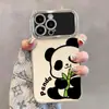 Pulseira Fofa de Panda Adequada para Capa de Celular Apple 16E Iphone14Promax Janela Galvanizada 15 Silicone 13