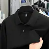Camisa polo hexagonal de piqué de algodón 100% mercerizado de manga larga para hombre, camiseta básica de otoño e invierno, camiseta de cuello con botones de algodón puro