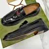 Zapatos de Piel de Lujo para Hombre Mocasines Charol Piel de Vaca Lisa Sin Cordones Zapatos Casuales de Negocios Zapatos de Vestir Punta Redonda