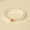 Cuentas de Concha de Cristal de Colores Diseño de Nicho Ins Alto Grado Lujo Ligero Temperamento Pulsera Versátil Regalo Navideño para Mamá