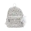 Mochila nueva estilo coreano 2026 con estampado de estrellas, gran capacidad, ligera, versátil, adecuada para estudiantes, con un lazo de encaje