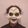 Salamandra com Máscara de Pele Halloween Horror Careta Palhaço Truque Máscara de Sorriso Engraçado Adereços Máscara de Horror