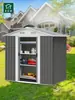 Galpão de Armazenamento de Ferramentas para Jardim Externo, Área de Serviço Externa, Casa Modular para Telhado, Casa Móvel Destacável, Fácil de Montar