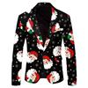 Mm Novo Exportação Masculino Blazer de Terno Natalino Estampado Moda Urbana Slim Pequeno Terno Top Casual