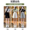 6535 Algodón Escama de Pez Deportivos Casuales Shorts Verano Nuevos Cintura Alta Con Cordones Pierna Ancha Pantalones Moda Pantalones Versátiles