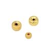 Contas de Roda Douradas Foscas Revestidas de Cobre Contas Redondas Colar de Corda de Mão Contas Galvanizadas em Ouro 18K Contas Côncavas Dourado Xisto D56