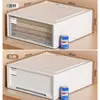 Caixa de armazenamento de plástico tipo gaveta de instalação gratuita, caixa de armazenamento de guarda-roupa doméstico, caixa de armazenamento de roupas combinadas multicamadas, atacado