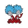 Broche de terno criativo Acessórios de vestuário Alfinete de gola Emblema de metal Versátil Desenho animado em inglês Personagens de desenho animado Ao redor