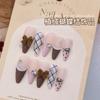 Joyas de lazo para uñas de flocado de moda explosiones felpa estéreo mariposa mixta lazo joyas para uñas al por mayor