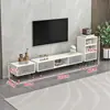 Mueble de TV moderno minimalista nórdico para sala de estar apartamento pequeño mueble de TV y mesa de centro juego muebles simples mueble de suelo lujo ligero