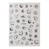 FULL BEAUTY Nuevas Pegatinas Transfronterizas Doradas y Plateadas de Estrella, Luna, Sol para Uñas Pegatinas de Estrella para Uñas Pegatinas para Uñas DIY