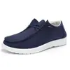 Zapatos de Lona a Rayas de Color Sólido Retro Talla Grande para Mujer, Zapatos Casuales sin Cordones Transfronterizos, Zapatos Perezosos Simples y Versátiles