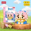 Compatível com figuras de desenho animado Lego, blocos de construção de alta precisão de micropartículas de caixa surpresa, brinquedo educativo infantil, presente, atacado e entrega transfronteiriça