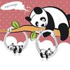 Cao Shi TikTok en vivo recomienda aretes pequeños de moda ins lindos aretes de panda epoxi aretes de animales de dibujos animados