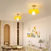 Comprar luces de pasillo estilo crema, luces de pasillo, lámparas de techo de madera natural japonesa, hierro grande antiguo para entrada