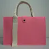 Bolsas de Feltro Atacado com Fitas, Bolsas Tote para Feiras de Negócios, Sacolas de Presente Promocionais, Logo Personalizável, Bolsas Tote Color Block