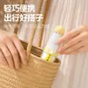 Guarda-chuva Compacto Portátil de Bolso tipo Cápsula para Mulheres, Guarda-chuva de Sol Dobrável em Cinco Partes, Proteção Solar, Proteção UV, para Dias de Sol e Chuva, Guarda-chuva com Proteção Solar de Cola Preta