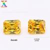 Chanfro de retângulo 4*6-10 * 12mm5A zircônia atacado de fábrica 04# Dourado 05# zircônia com acabamento dourado escuro