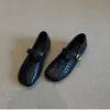 Zapatos bajos de suela plana para mujer con correa tejida estilo francés, novedad Otoño 2026, antideslizantes, versátiles para el día a día, zapatos Mary Jane para mujer
