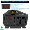 Inversor de 12V a 220V/110V 1300W pico 2600W onda pura pantalla LED electrodomésticos de carga inductiva