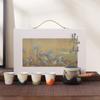 Jianshan Caja de Regalo Juego de Té Qianli Jiangshan Rápido Cuatro Tazas Lujo Accesible de Gama Alta Juego de Té para el Hogar y Viaje