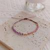 Pulsera Pequeña Apilada de Estilo Japonés y Coreano Ins Miyuki Importadas Cuentas de Arroz Hechas a Mano con Cuentas de Piedra de Perla Natural para Niñas