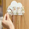 Colgador de Pared de Doble Gancho Nube Sin Taladro Adhesivo Montado en Pared de Baño Detrás de la Puerta Gancho de Llave para Baño con Carga