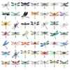 Pacote com 50 Adesivos Transparentes Naturais de Insetos Libélulas para DIY Diário Guitarra Skate Mala Decoração