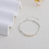 Nuevo Estilo Collar Pequeño de Perlas de Agua Dulce Oro Roto Geométrico Combinable Retro Lujo Ligero Collar de Plata Rota Estilo Popular Coreano Estilo ins