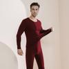 Conjunto de Roupa Íntima Térmica Novo Europeu Outono e Inverno para Homens, Conjunto de Roupa Íntima Térmica Elástica Fina de Grande Tamanho para Homens