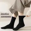 Meias de Algodão Puro para Mulheres, Novidade Primavera e Verão, Meia-Calça de Cor Sólida, Versátil e Casual, Meias Femininas Anti-Pilling, Atacado de Zhuji