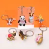 Llavero Colgante Realista 3D de Mascota Perro Dibujos Animados Lindo Resina Corgi Shiba Inu Panda Cadena de Llavero Hebilla