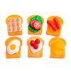 Comida de Imitación Juego Lindo Pan Tostado Accesorios de Resina Pegamento Crema DIY Calcomanía para Refrigerador Horquilla Cuerda para el Cabello Decoración