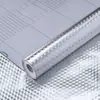 Pegatina a Prueba de Aceite para Cocina Papel Tapiz Autoadhesivo Estufa Campana Extractora Impermeable Anti-humedad Alfombrilla Adhesivo para Azulejos de Gabinete Papel de Aluminio Renovado
