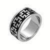 En stock caliente acero de titanio no se decolora corrosión mancha anillo cruzado joyería comercio exterior europeo y americano fabricantes de joyería de anillos