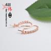 Accesorios para Joyería DIY, Ganchos para Oreja de Fila Única Microincrustados de Alta Venta, Accesorios de Gancho para Oreja Microincrustados de Cobre Oro de 18K