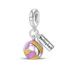 Transfronterizo Nuevo Panjia Duo 2025 Exportación Aleación Cuentas Carpa Bolso de Hombro Voleibol Pulsera DIY Accesorios Joyería