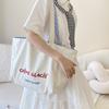 Bolso de mano Yeyu de gran capacidad, bolso de hombro con rayas de doble cara, bolso de lona con bordado texturizado para estudiantes, bolso general