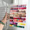 INS Estilo de uñas acrílicas de alta transparencia japonés libro de exhibición Nail Works Display tarjeta de color libro de almacenamiento de muestras