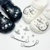 Amuletos para Zapatos Croc, Accesorios para Mujer, Clips para Zapatos DIY, Decoraciones 3D con Pedrería, Clips Desmontables, Estilo de Moda de Influencers