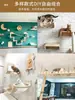 Árvore para Gatos de Madeira Maciça Cama de Gato Montada na Parede Plataforma de Escalada de Madeira Ponte Suspensa Escada Macia Prateleira para Gatos Móveis de Parede para Gatos DIY