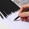 Lápis arco-íris de sete cores, lápis multicolorido, caneta arco-íris, lápis de cor mista em degradê, caneta para pintura infantil à mão