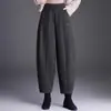 Pantalones de moda de cintura elástica y pierna acampanada para mujer, nueva colección otoño/invierno 2026, de tiro alto, adelgazantes, casuales, elegantes y adecuados para el trabajo, largo cropped